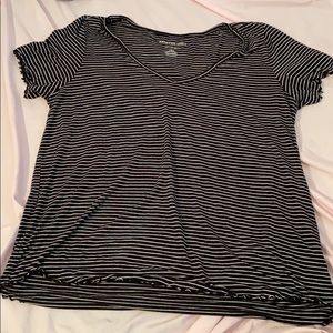 AEO Lettuce Trim Striped Tee